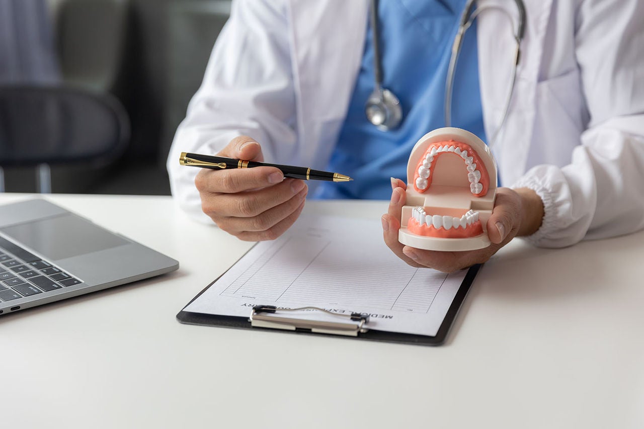 oral dentistry dentist uniform writing patient